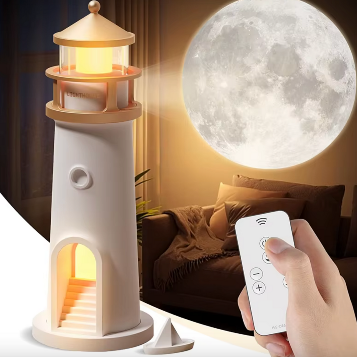 Proyector de luna de faro